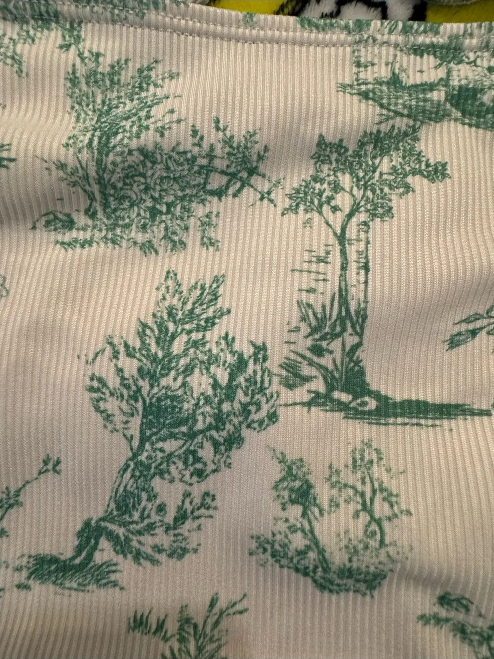 Green Toile High-Waist Bikini Set - Unbranded